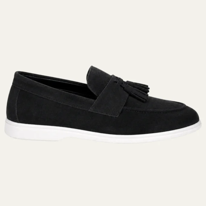 Lazare | Suede Tassel Loafers, Rubber Sole