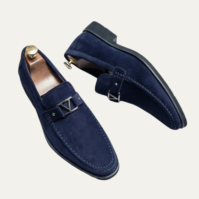 Denis | Buckled Suede Loafers
