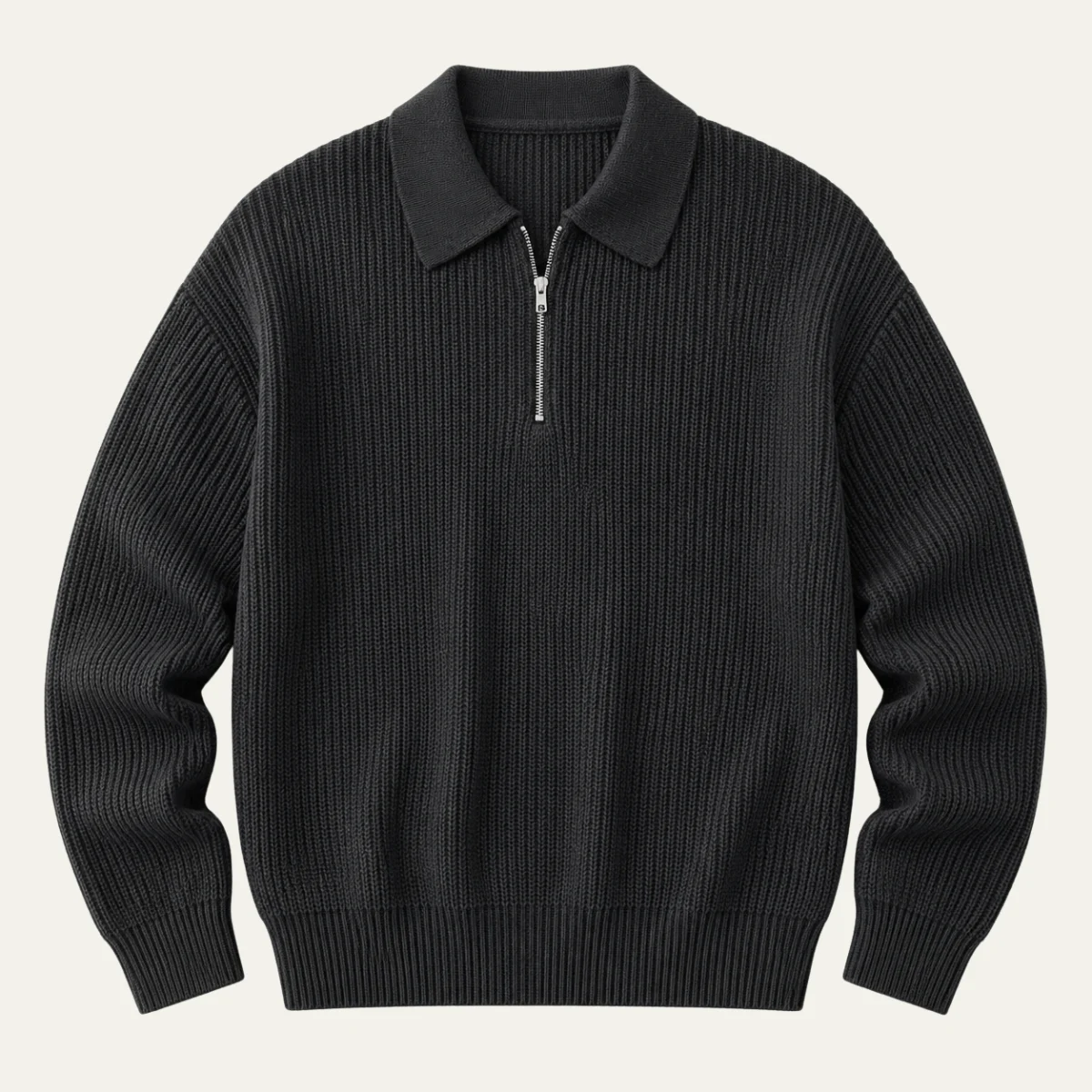 Maurille | Full Rib Half Zip Sweater