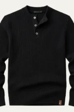 Mathieu | Ribbed Wool Henley Knit