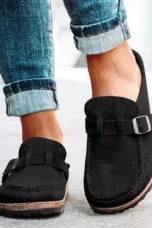 Georgianna | Buckled Platform Slip-On Mules