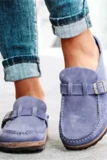 Georgianna | Buckled Platform Slip-On Mules