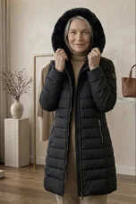 Georgina | Fleece Lined Quilted A-Line Coat