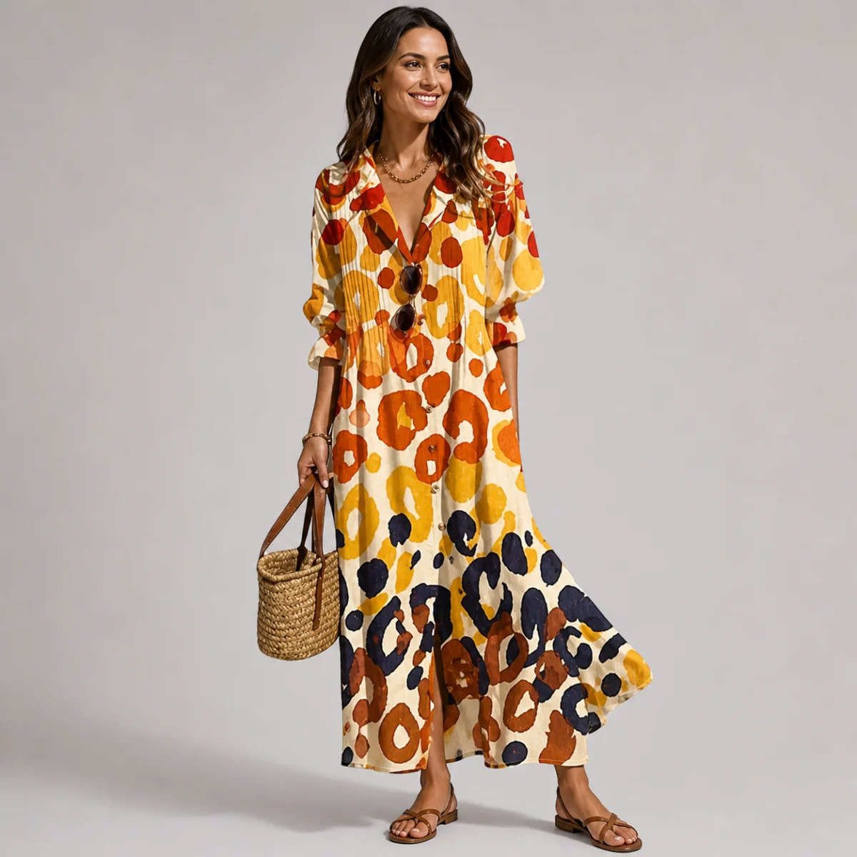 Rosine | Unlined Floral Maxi Dress