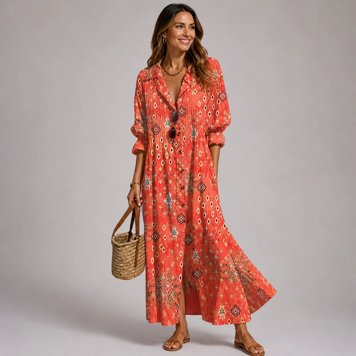 Rosine | Unlined Floral Maxi Dress