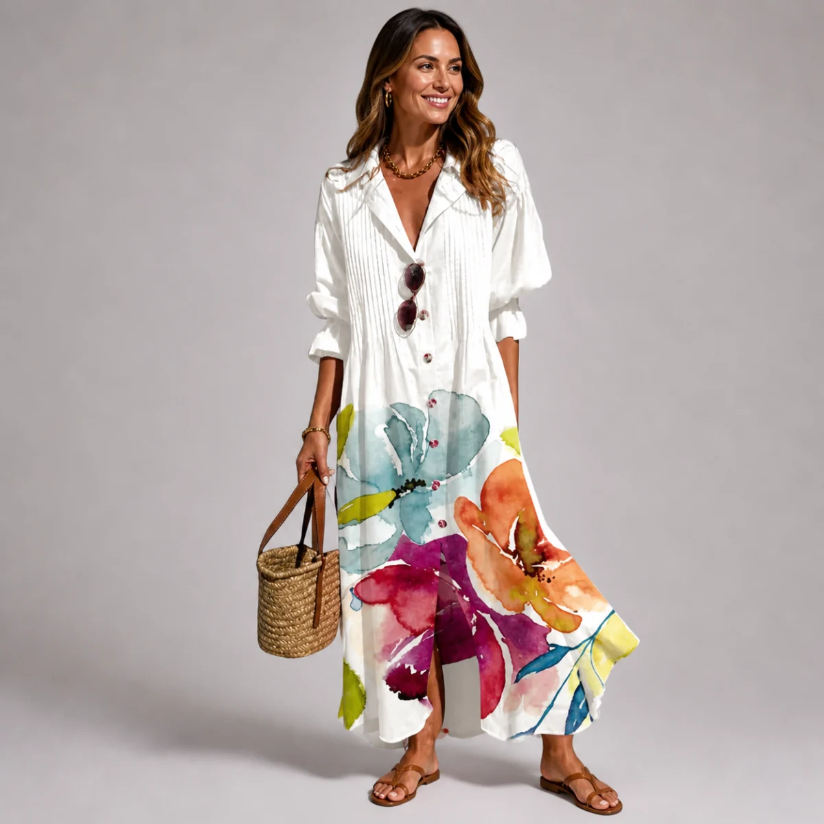 Rosine | Unlined Floral Maxi Dress