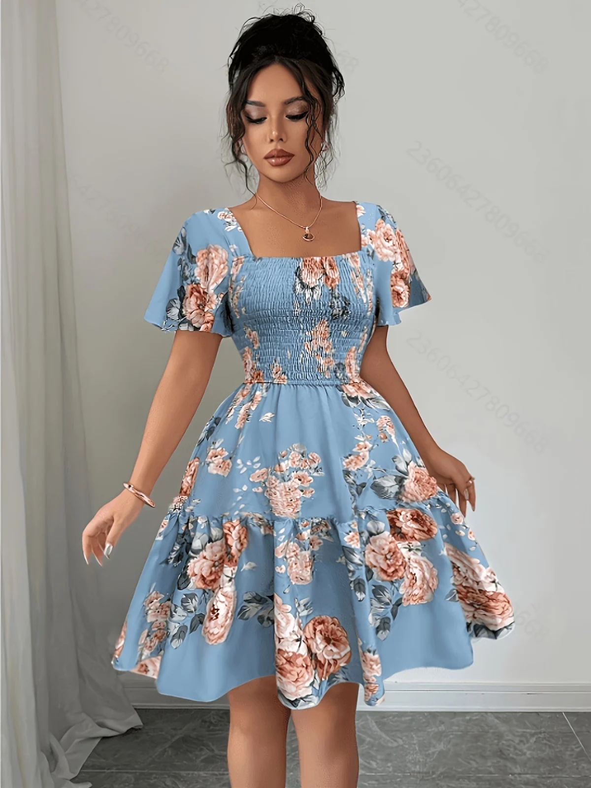 Sylvine | Waist Tie Floral Dress