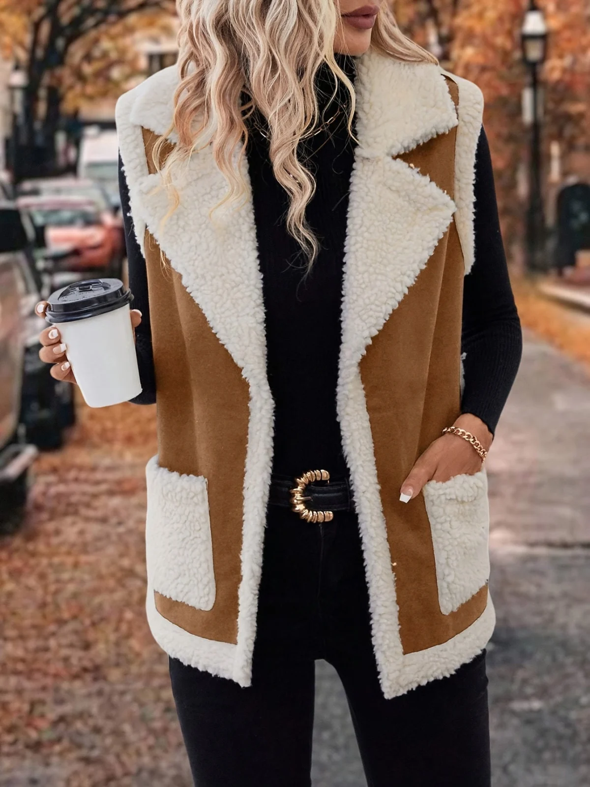 Bernice | Lambswool Gilet, Lapel Collar