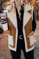 Bernice | Lambswool Gilet, Lapel Collar