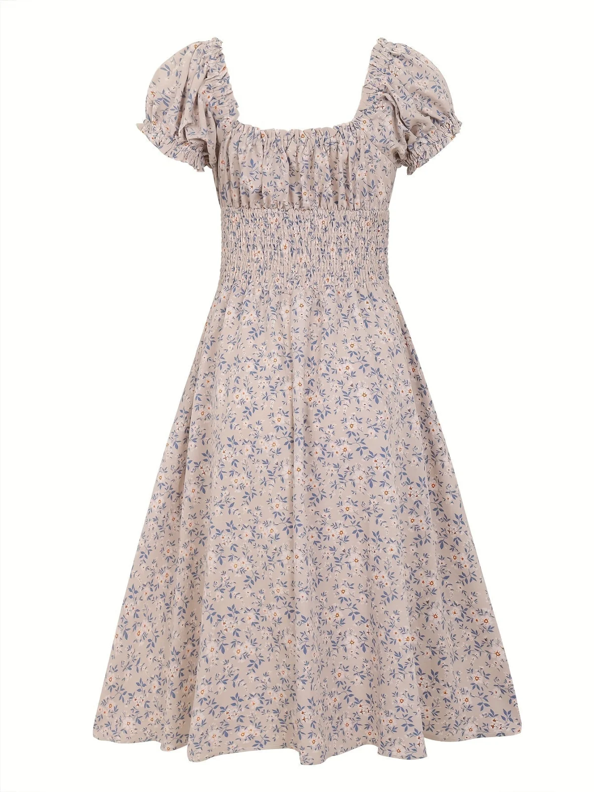 Sophronie | Pleated Frayed Hem Midi Dress