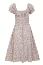Sophronie | Pleated Frayed Hem Midi Dress