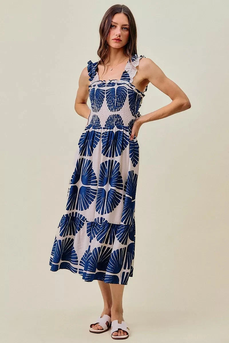 Madeline | Tiered Abstract Print Dress