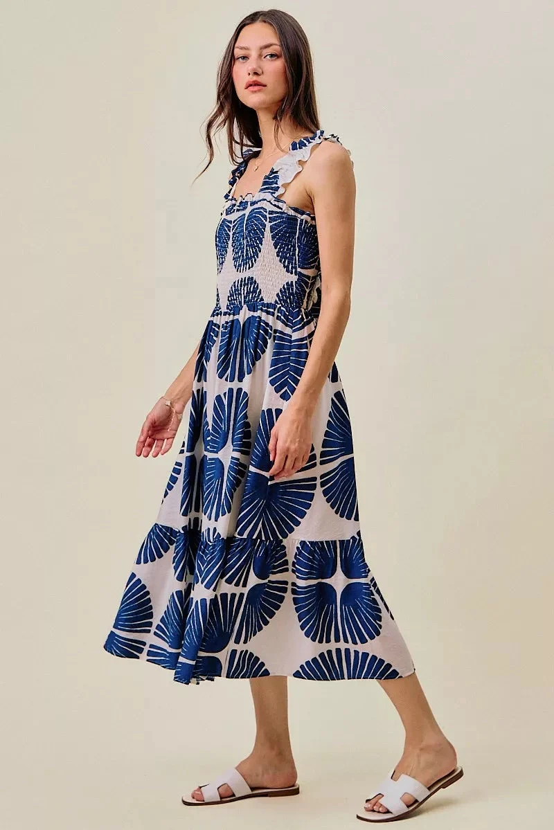 Madeline | Tiered Abstract Print Dress