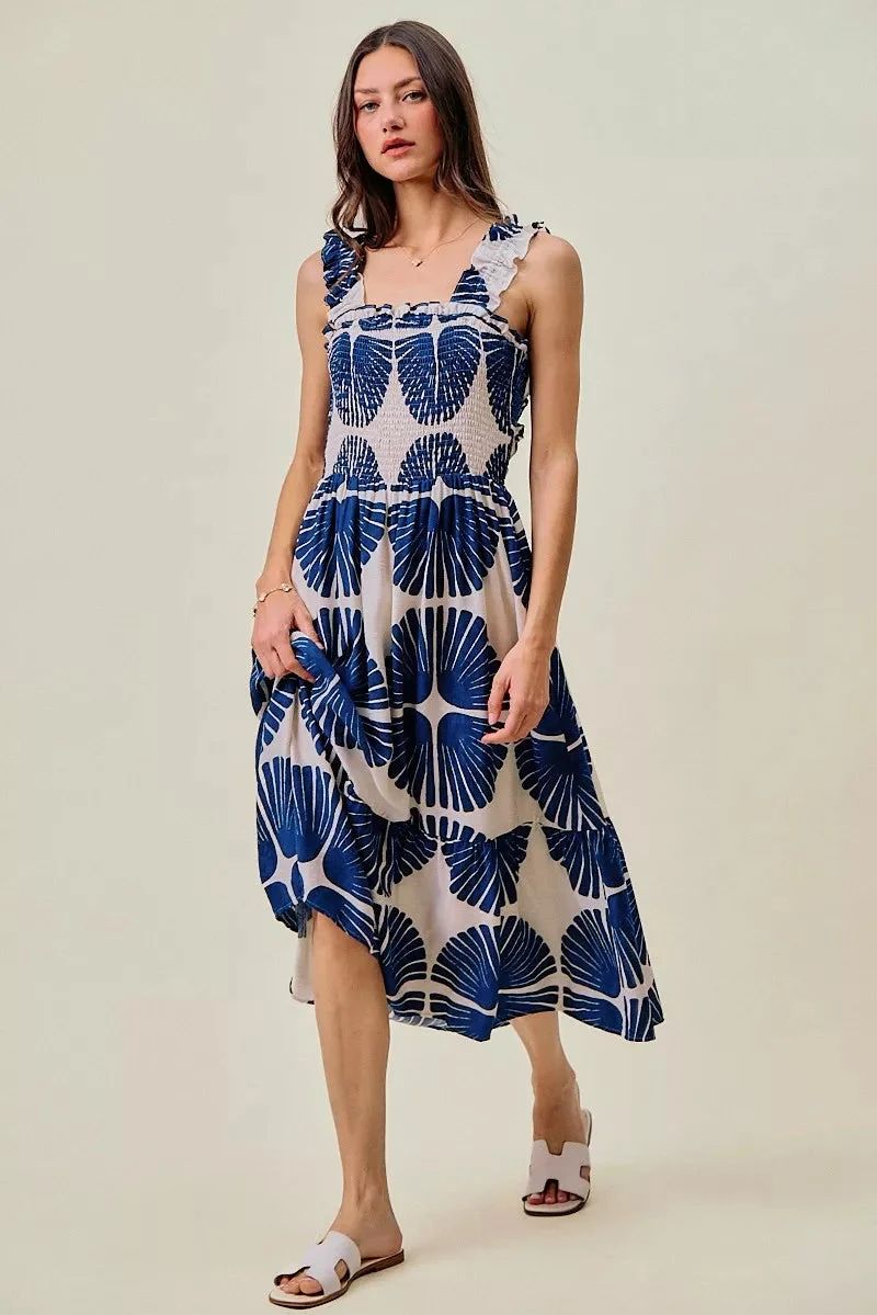 Madeline | Tiered Abstract Print Dress