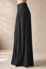 Leona | High Waist Linen Blend Trousers