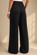 Sabina | Gathered Waist Wide Leg Pants