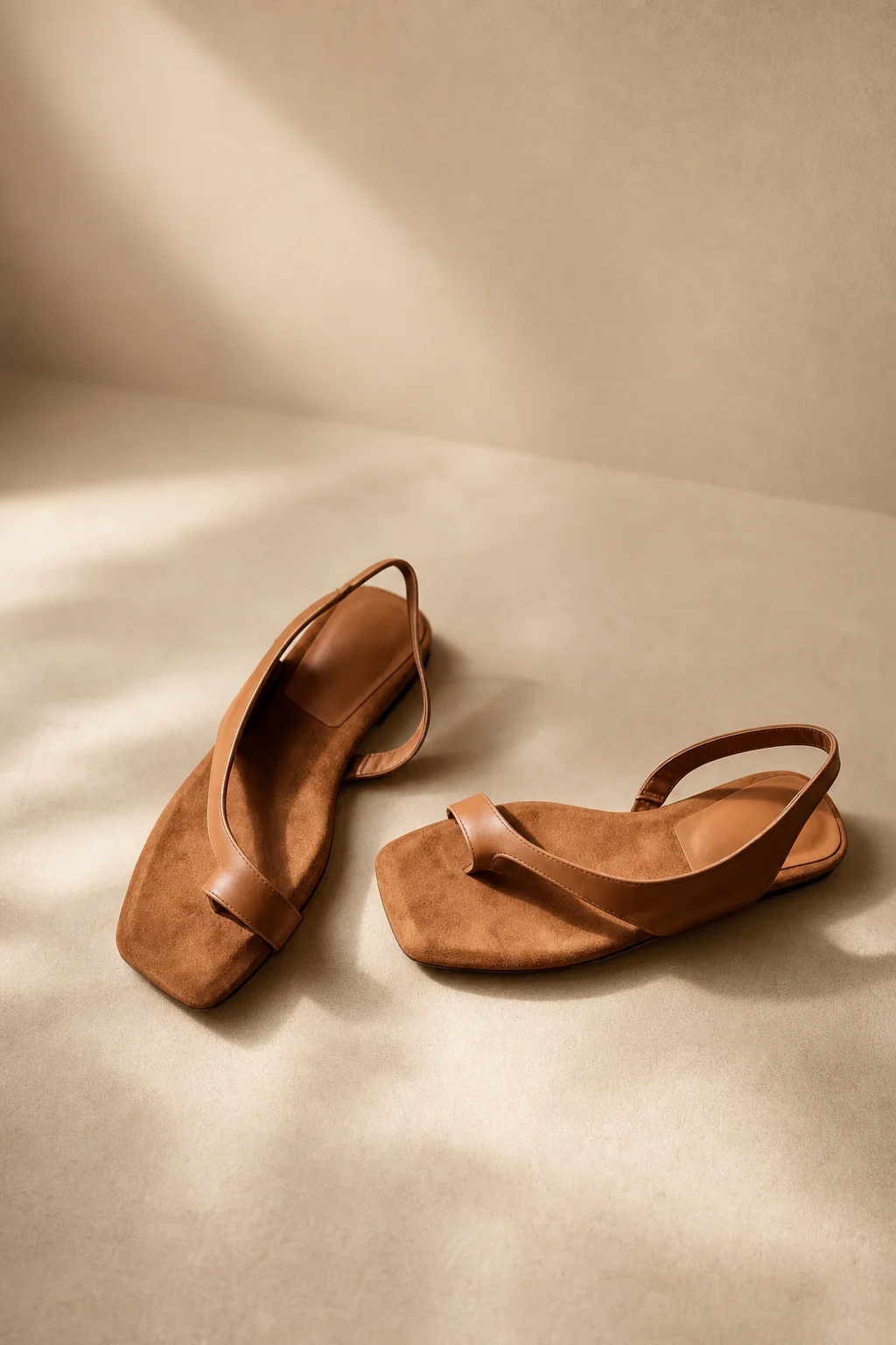 Lois | Toe Post Leather Flat Sandals
