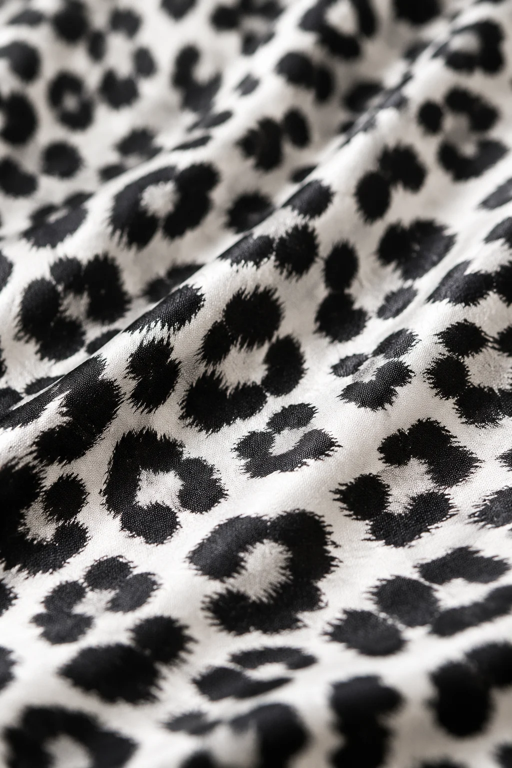 Alexandrine | Leopard Print Satin Skirt - fabric close-up