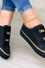 Yvette | Platform Sole Lace-Up Sneakers