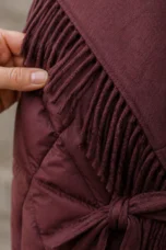 Aline | 90% Down Coat, Wool Lapel - fabric close-up