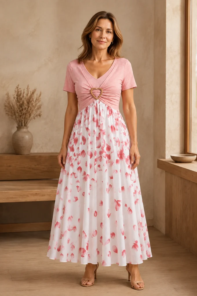 Alison | Floral V-Neck A-Line Dress