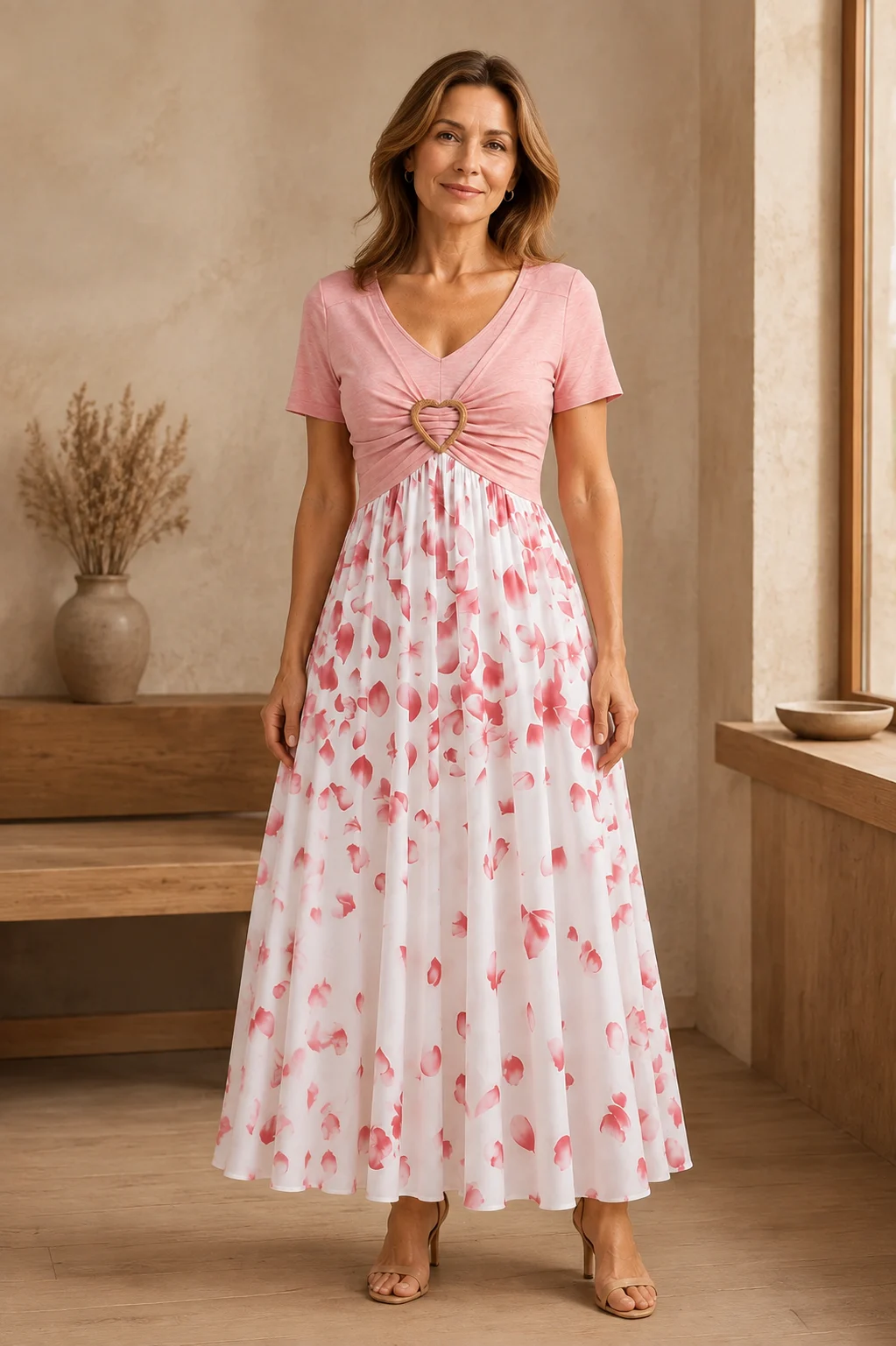 Alison | Floral V-Neck A-Line Dress