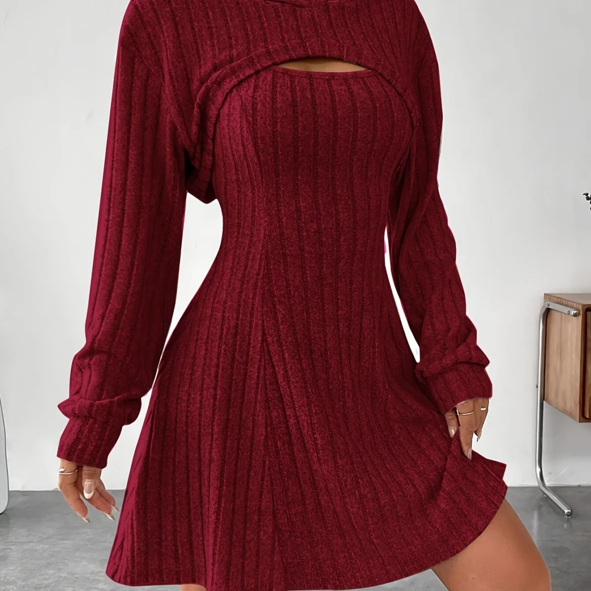 Valeda | Ribbed Sweater Knit Dress