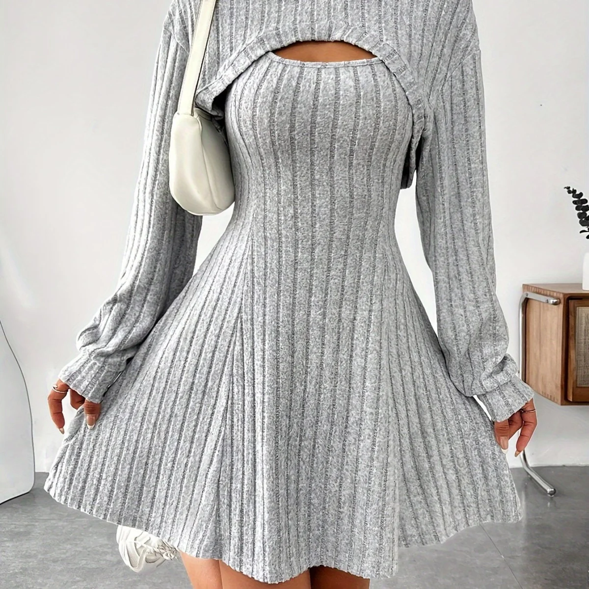 Valeda | Ribbed Sweater Knit Dress