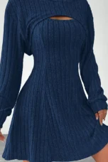 Valeda | Ribbed Sweater Knit Dress