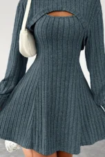 Valeda | Ribbed Sweater Knit Dress