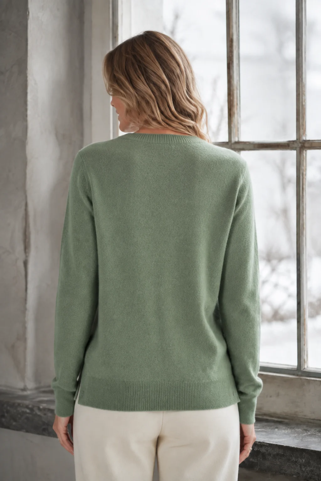 Anna | Merino Cardigan - Green