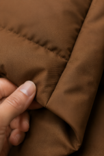 Anouk | 90% Down Cropped Puffer Jacket - fabric close-up