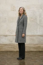 Apolline | Tailored Wool Winter Coat - Black and White
