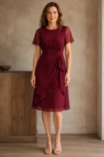 Arletta | Soft-Touch Gathered-Waist Dress