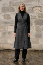 Arvendale textured wrap vest closed