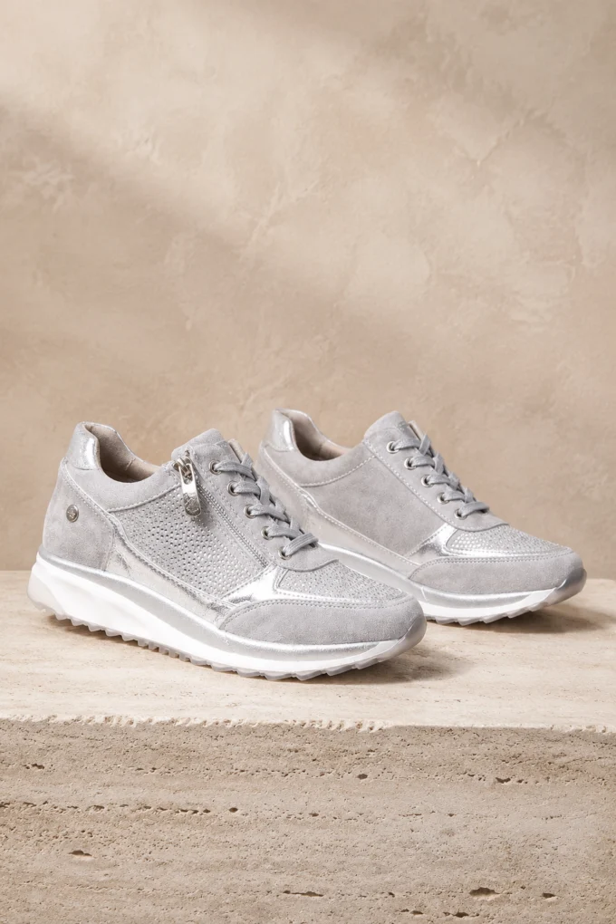 Ashley sequin wedge sneakers - product view