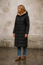 Augustine | Insulated Coat, Past the Knee - Black