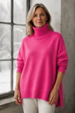 Avery™ - High Neck Pullover - Pink