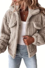 Henriette | Teddy Jacket, Fold-Over Collar