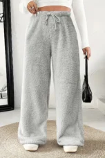 Rosanie | Reversible Plush Palazzo Trousers
