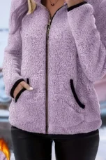 Juliette | Plush Zip Coat, Two Deep Pockets