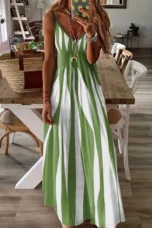 Elmina | Printed Strappy V-Neck Dress