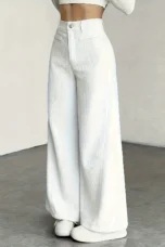 Guylaine | High Waist Corduroy Wide Leg Pants