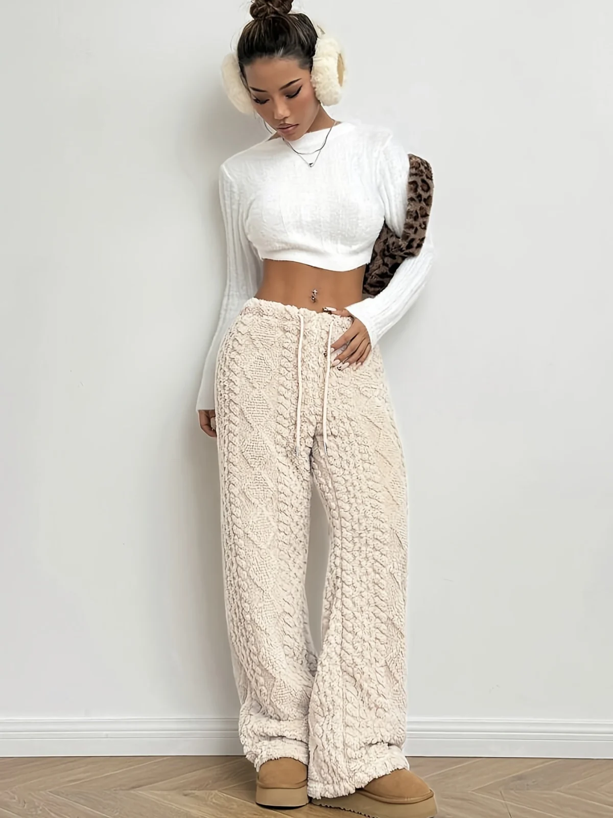 Rosalia | Plush Lined Straight Leg Trousers