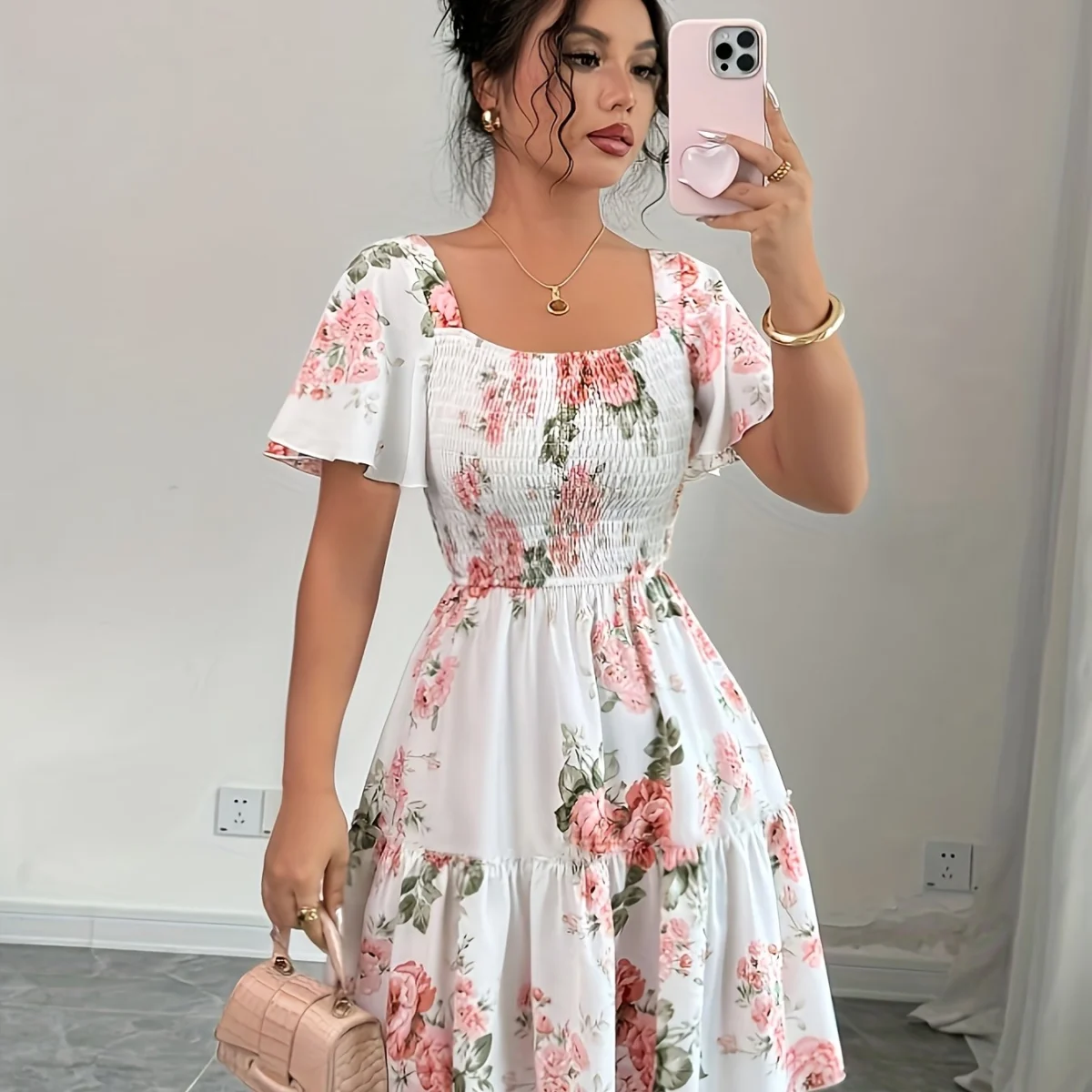 Sylvine | Waist Tie Floral Dress