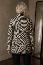 Bertrande | Quilted Circle Print Jacket - Multicolor
