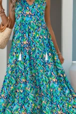 Wanda | Tassel Tie Tiered Sleeveless Dress