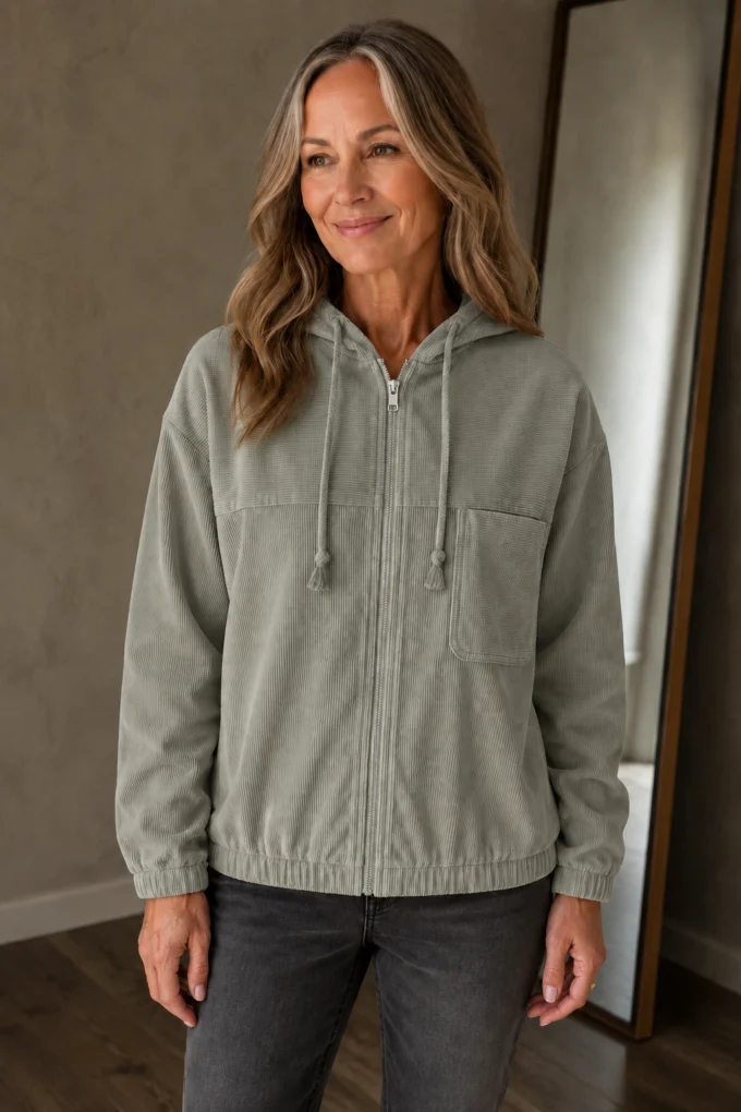Blanche | Fine Wale Corduroy Jacket - Khaki