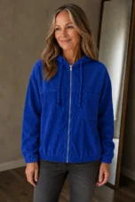 Blanche | Fine Wale Corduroy Jacket - Royal Blue