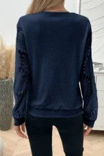 Veronique | Lace Panel Lantern Top